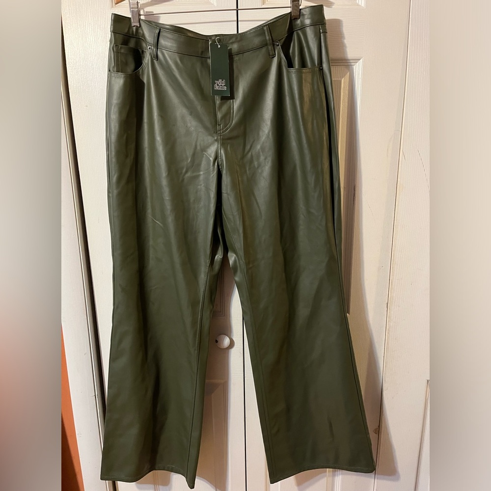 Wild Fable Low Rise Flare Faux Leather Pants. NWT’s